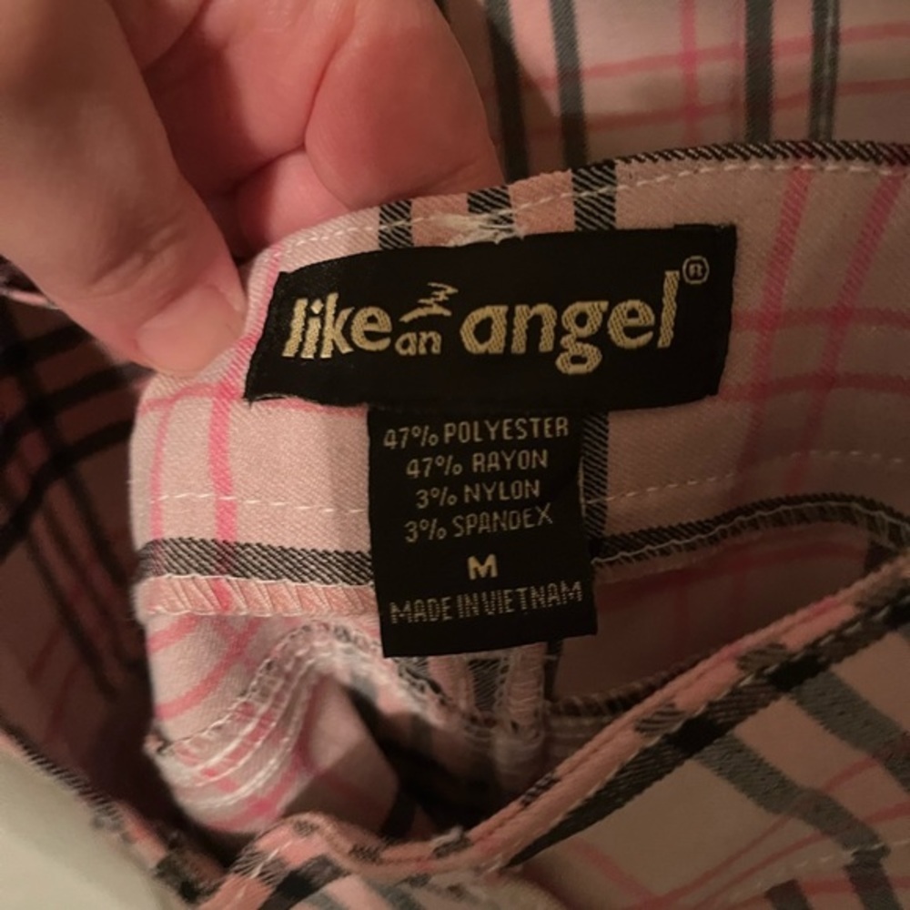 Like An Angel Plaid Overalls Dress Size M - Picture 3 of 5